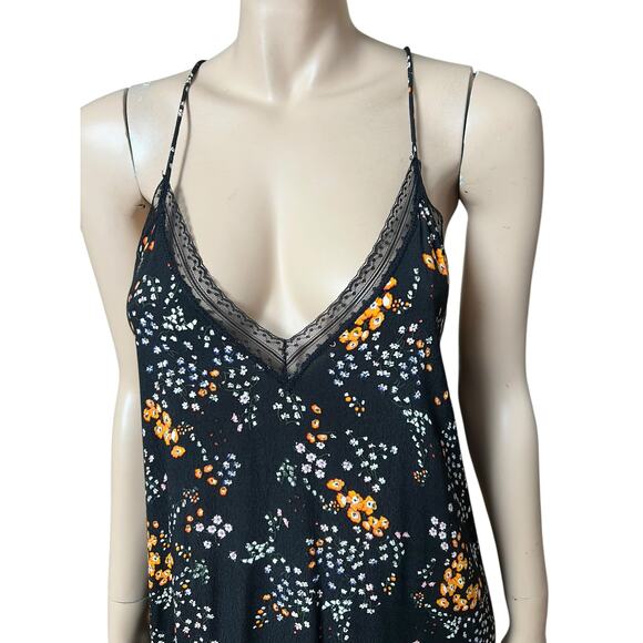 Zadig & Voltaire Risty Spark Flowers Long Dress Size S Sleeveless 100% Viscose - Picture 4 of 12